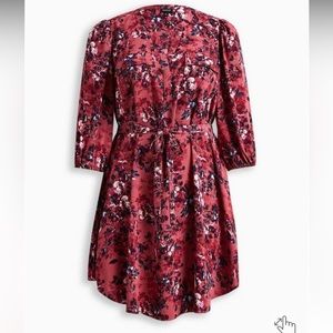 Torrid Mini Studio Crepe de Chine Shirt Dress size 2